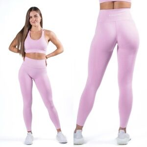 Alphalete Halo Seamless Leggings Bloom Pink High Rise Women’s Size Small